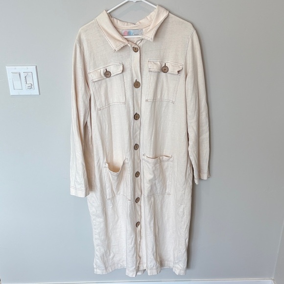 Free People Dresses & Skirts - Free People Beach MAXI Duster Dress / Jacket Size Large